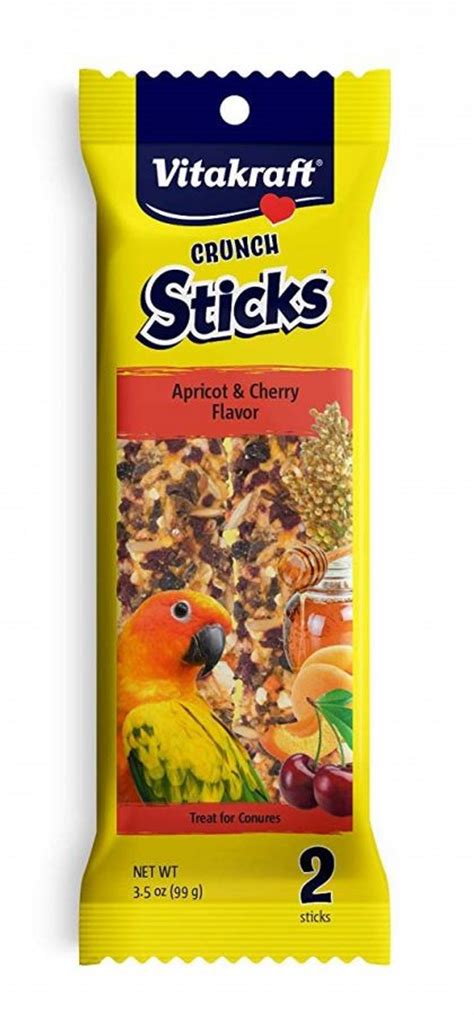 Vitakraft Crunch Sticks Apricot And Cherry Conure Treats 2 Pack