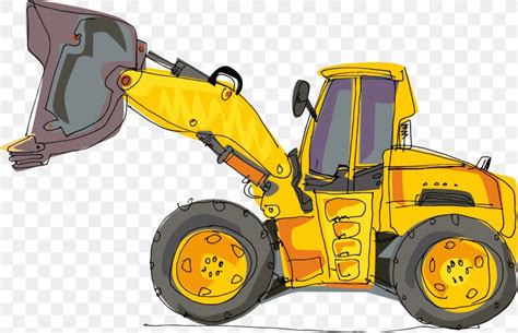 Excavator Cartoon Heavy Equipment Backhoe Png 3128x2016px Excavator