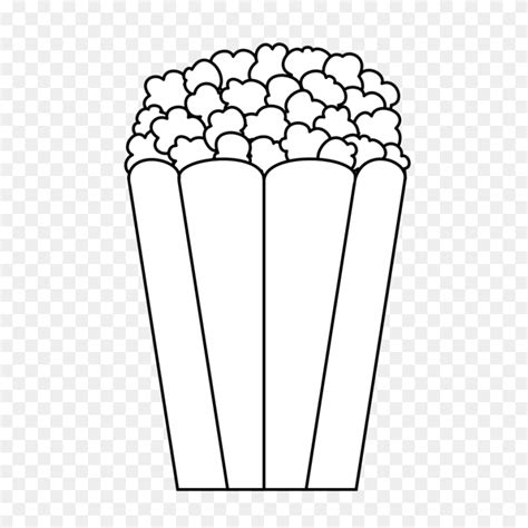 Popcorn Box Coloring Page Sketch Coloring Page