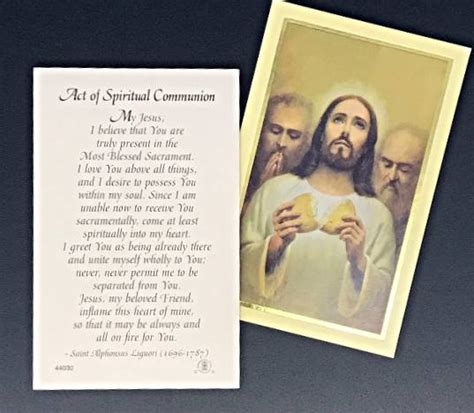Got it and immediately had a question. Act of Spiritual Communion Holy Cards 100/PK