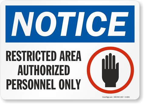 Notice Restricted Area Authorized Personnel Signs Graphic Sku S 0041