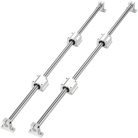 Vevor Linear Rail 2pcs 16x500 Mm Optical Axis W Bearing Block And Guide