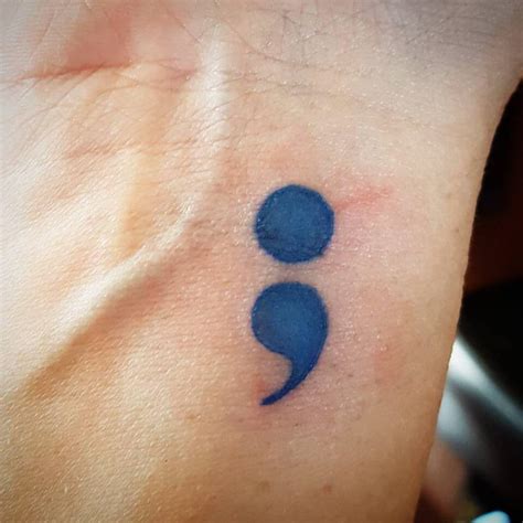 For these members and thousands of others, the tattoo symbolizes beginning another chapter of one's life instead of committing suicide. If You See Somebody With a Semicolon Tattoo, Here's the ...
