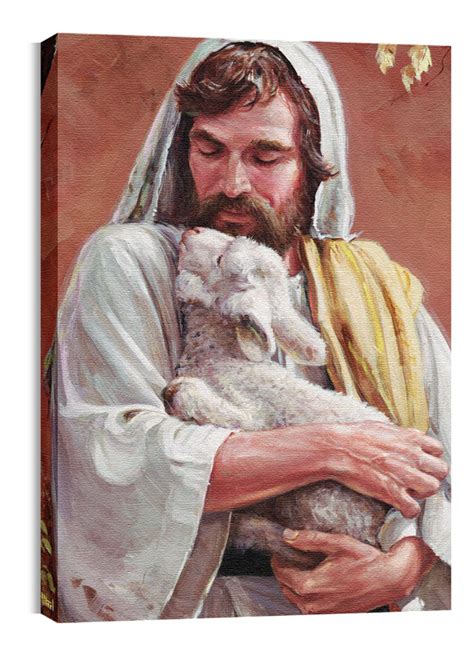 Bp Jesus Lamb Canvas Print Church Wall Art Outreach Marketing