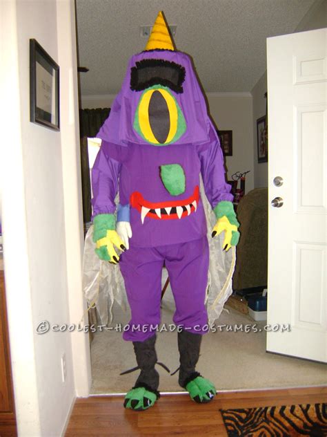 Funny DIY Halloween Costume Idea: Nightmarish Purple People Eater on