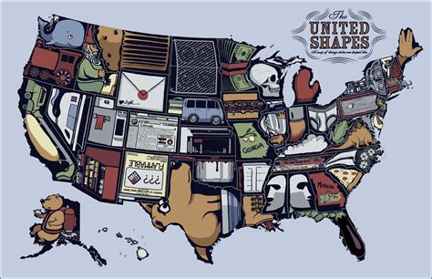 Cartoon Map Of The United States