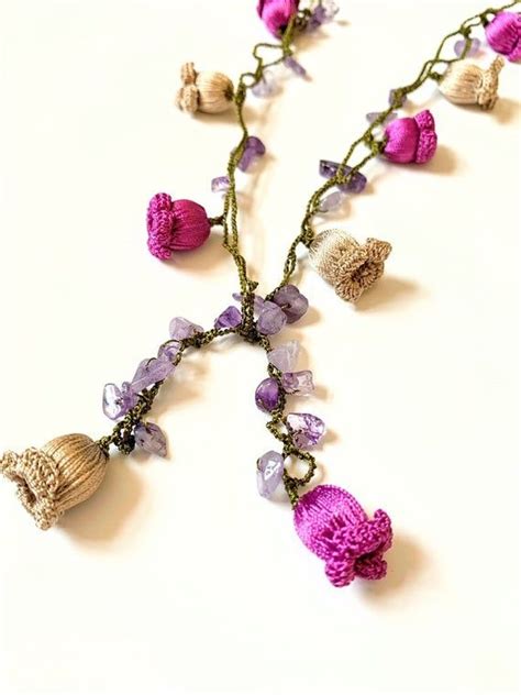 Lariat Flower Necklace Trending Now Tulip Statement Necklaces For
