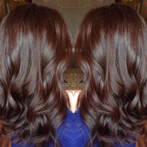 Chocolate Warm Brown Hair Color Curled Ig Ashleymichellebeauty