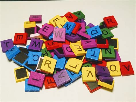 Magnetic Scrabble Tile Letters Color 100 Pieces Etsy