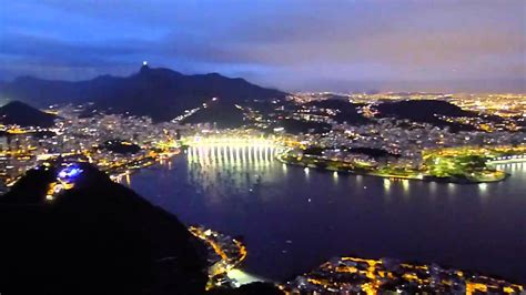 Brazil Rio De Janeiro Night Scene From Sugar Loaf
