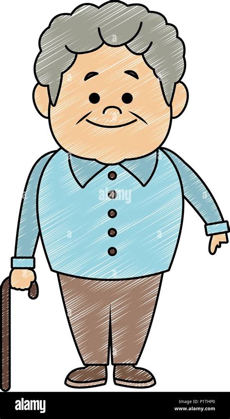 Cute Grandfather Cartoon Scribble Stock Vector Image And Art Alamy