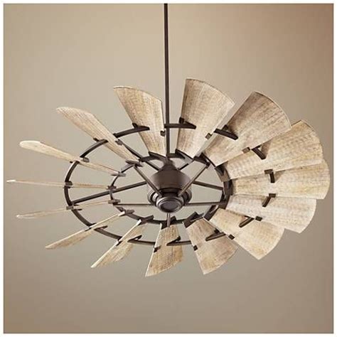 These fans are excellent for covered patios and in hallways to improve air circulation in your home or business. 60" Quorum Windmill Oiled Bronze Damp-Rated Ceiling Fan ...