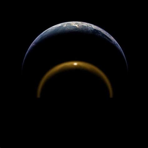 Planetary Lake Reflections Of Earth And Saturns Moon Titan Saturns Moons