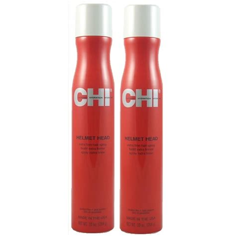 For us, the bigger challenge is arriving at our destination without the dreaded helmet head and looking chic in the process, and we know that's a. Farouk CHI Helmet Head Extra Stark 2 x 284 g Hair Spray ...