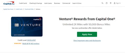 1 capital one venture rewards credit card summary. List Of Best Capital One Credit Cards 2020