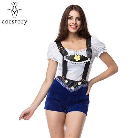 Buy Corstory Women Sexy Lederhosen Costume Oktoberfest Beer Girls Costume