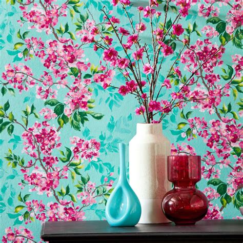 Pink Flower Wallpaper Limited Abode
