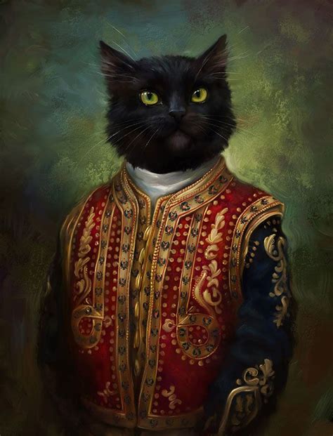 Classy Portraits Of Cats Portrayed As Royalty Cat Portraits Cat Art