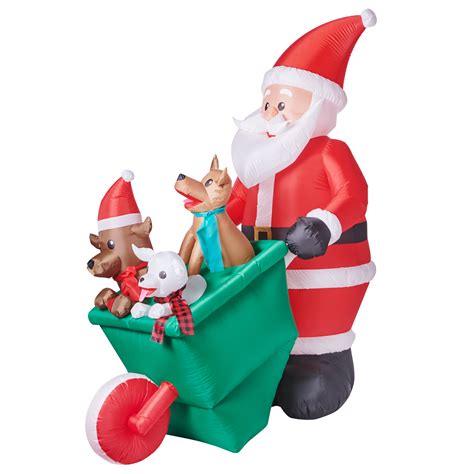 Maybe you would like to learn more about one of these? Holiday Time Santa with Puppies Inflatable, 7' - Walmart ...