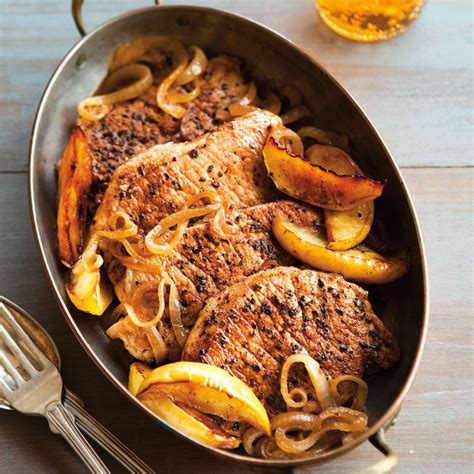 Pork and apples have long been perfect partners. Cider-Braised Pork Chops with Apples | Williams Sonoma