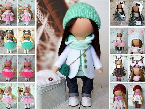 Fabric Doll Handmade Doll Rag Doll Tilda Doll Art Doll Interior Doll