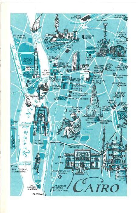 Cairo map — satellite images of cairo. Map of Cairo Egypt // Vintage Map Print // 1970 City of Cairo Map Illustration // World Travel ...