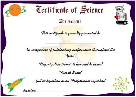 Science Fair Participation Certificate 11 Free Editable Inside