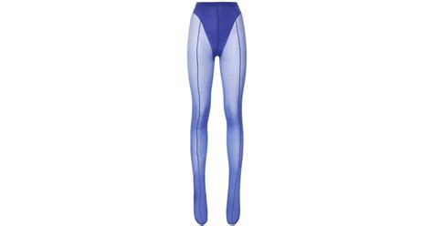 Wolford Mugler X A Tights In Blue Lyst