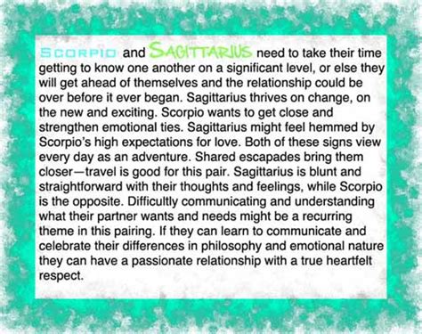 Scorpio and sagittarius compatibility equals a perfect love combination! 11 Quotes about SCORPIO-SAGITTARIUS Relationships ...