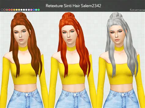 Sims 4 Hairs Kot Cat Salem2342 Sinti Hair Clayified