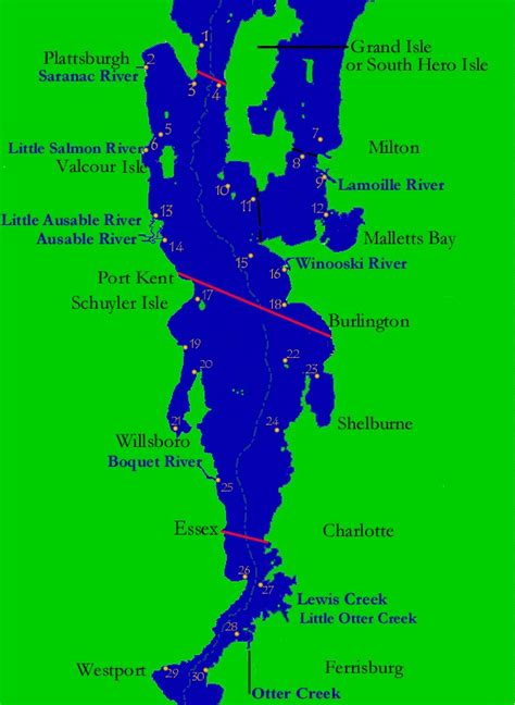 We have been guiding clients for over 36 years working out of our lodge on long. Fish Champlain: Lake Champlain Fishing Map