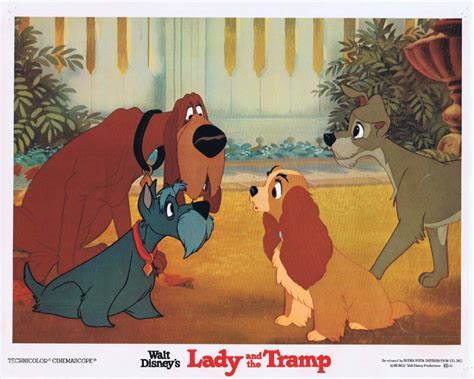 Lady And The Tramp Vintage Lobby Card 2 Walt Disney 1980r Moviemem