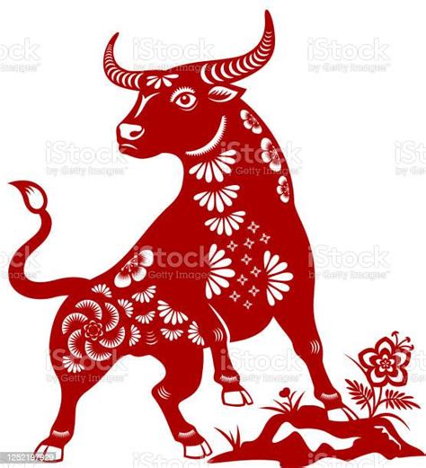 Year Of The Ox Papercut Stock Illustration Download Image Now Bull