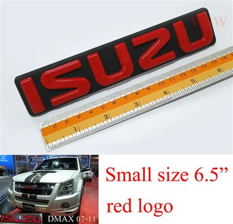 Logo Front Grill Red Isuzu Emblem For Isuzu Dmax D Max 2007 2008 2009