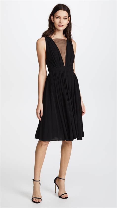 Shop for black v neck dress online at target. N°21 Synthetic V Neck Mesh Dress in Black - Lyst