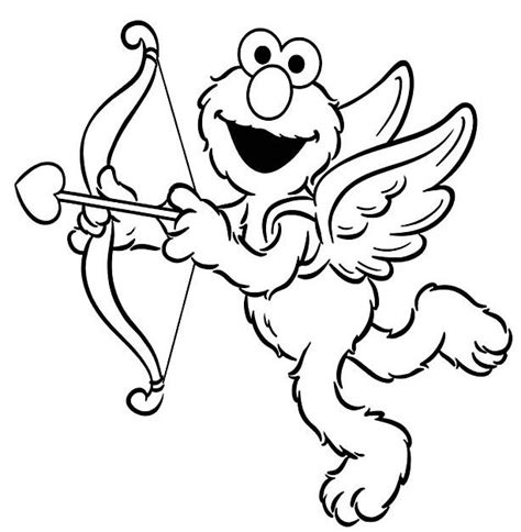 Printable cupid valentines day coloringpagebook the best cupid coloring pages if you are looking for some cupid coloring pages , we've. Cupid elmo | Valentines day coloring page, Valentines day ...