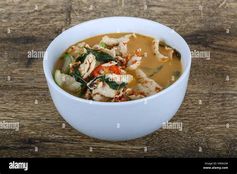 Indian Cuisine Red Curry With Spicy Herbs Stock Photo Alamy