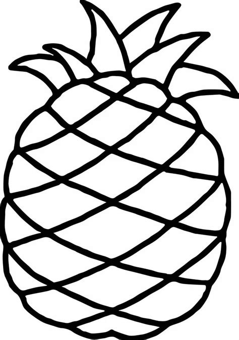 Printable Pineapple Coloring Pages Pdf Coloringfolder Vegetable