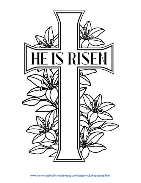 Free Printable He Is Risen Coloring Pages