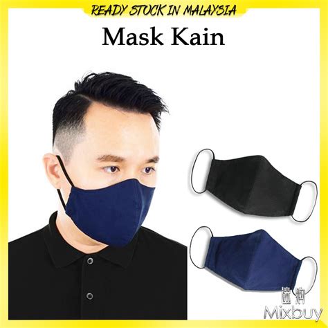 Color Fabric Face Mask Topeng Muka Fabrik Kain Dewasa Shopee