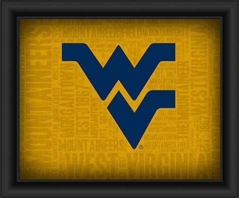 West Virginia University College Logo Plus Word Clouds 15 X 18