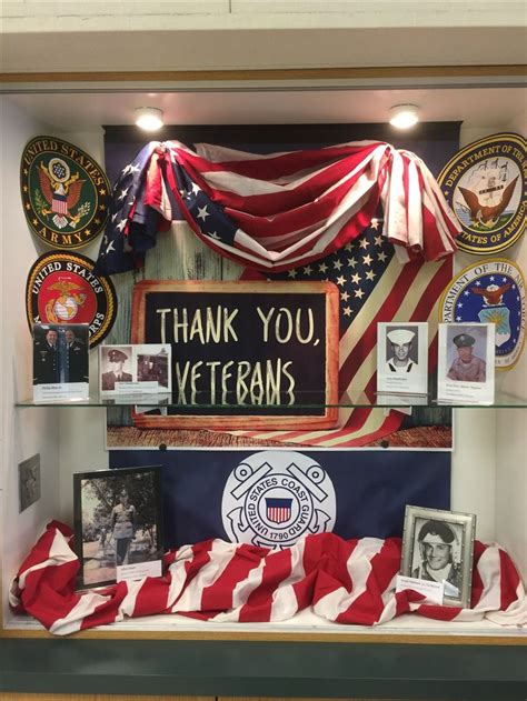 Veterans Day display. | Patriotic decorations, Veterans day, Holiday decor