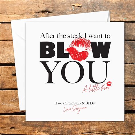 Steak And Bj Day Blowjob Blow Job Men Male Valentines Day 14th Etsy