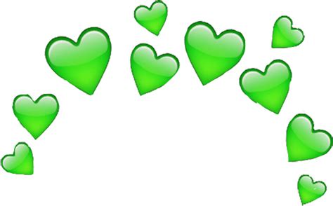 Heart Green Greenheart Freetoedit Blue Heart Emoji Crown Clipart