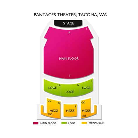 Pantages Theater Wa Seating Chart Vivid Seats