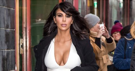Kim Kardashian Wears Crop Top In Winter Popsugar Fashion