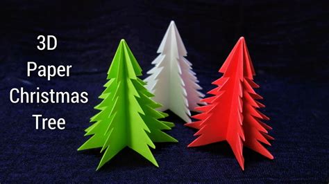 3d Paper Christmas Tree How To Make A 3d Paper Xmas Tree Diy Tutorial