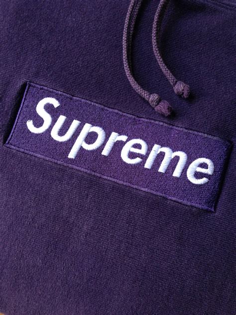 Supreme Purple On Purple Box Logo Hoodie 2002 Extremely
