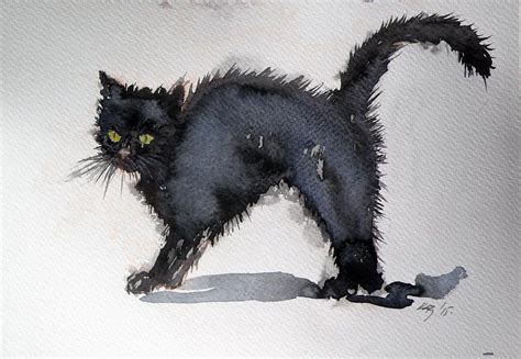 Cat By Kovacs Anna Brigitta Cats Cat Spray Cat Sketch