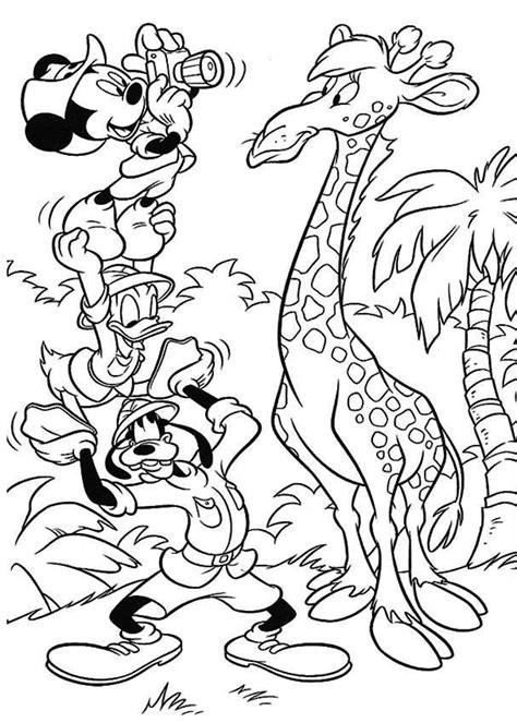 Free mickey mouse coloring pages. Safari Mickey and Goofy | Mickey mouse coloring pages ...